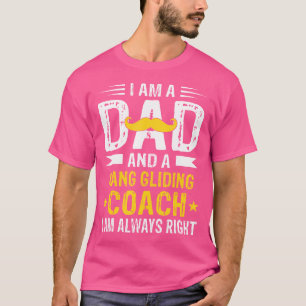 Camiseta Pai Treinador de Asa Delta Engraçado Treinador de