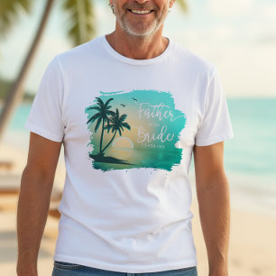 Camiseta Pai tropical da ilha da cerceta ID581 da noiva