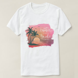 Camiseta Pai tropical da ilha do rosa ID581 da noiva
