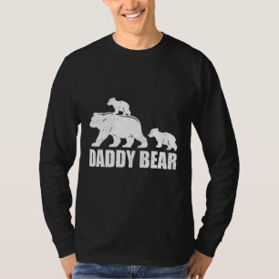 Camiseta Pai Urso 2 Cubos Pai Dois Pais Gêmeos 2