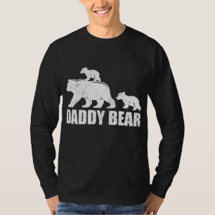 Camiseta Pai Urso 2 Cubos Pai Dois Pais Gêmeos 2