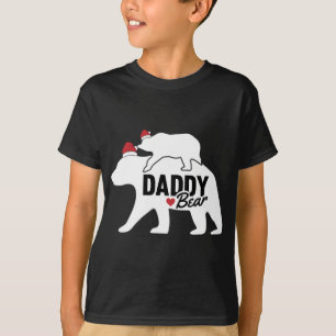 Camiseta Pai Urso Natal Pai X Mas Bonito Filha Filho
