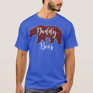 Camiseta Pai Urso Negro Vermelho Xadrez Vermelho Pai Padre