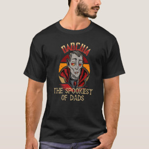 Camiseta Pai Vampiro Assustador Roupa Divertida de Hallowee