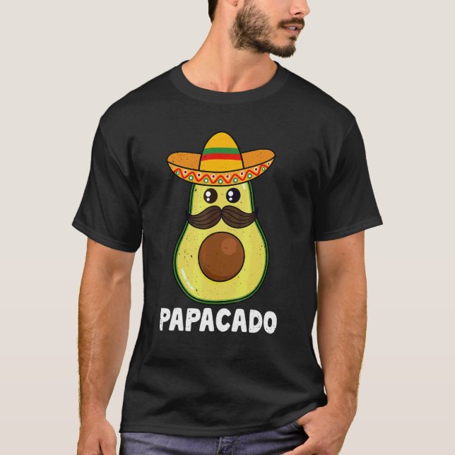 Camiseta Pai Vegan Guacamole Papacado Sombrero Cinc (Frente)