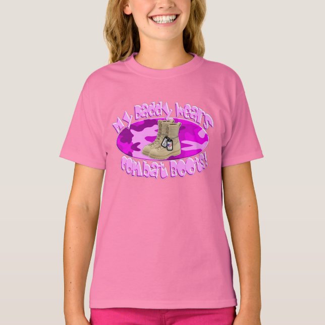 Camiseta Pai Veste combate a inicialização (rosa) (Frente)