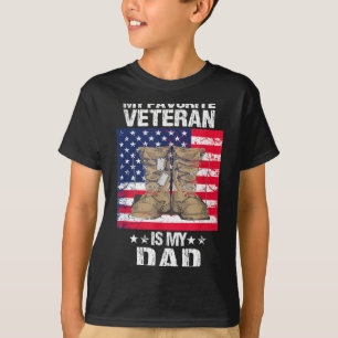 Camiseta Pai Veterano Favorito Veterano é Papai Orgulhoso