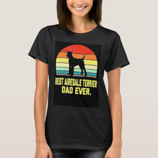Camiseta Pai Vintage Best Airedale Terrier Nunca