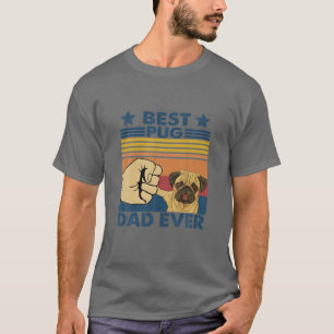 Camiseta Pai Vintage Best Pug Ever Ever Lover