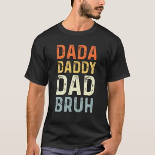 Camiseta Pai Vintage Dada Pai Bruh Funny Pai Dia de os pais
