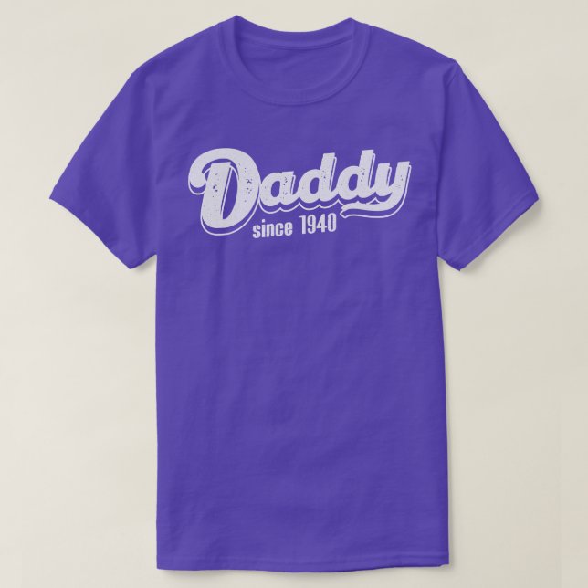 Camiseta Pai Vintage Desde 1940 (Frente do Design)