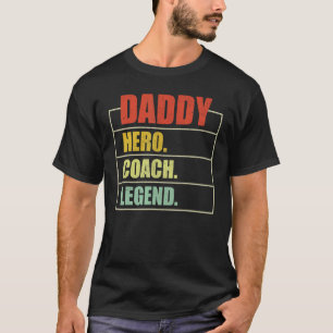 Camiseta Pai Vintage Hero Coach Legend Pai Padre