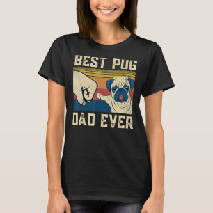 Camiseta Pai Vintage Retro Best Pug Eternamente Legal Pai P