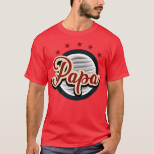 Camiseta Pai Vintage Vintage Fath da Família Mens Papa