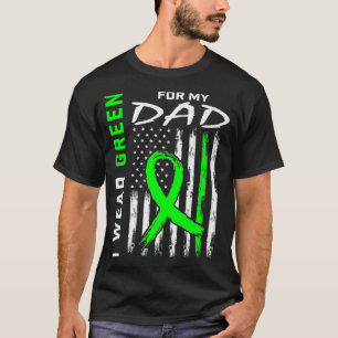 Camiseta Pai, Visto Verde Para Minha Doença De Rim Pai Em C