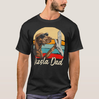 Camiseta Pai Vizsla Retro Legal Cachorro Vintage Engraçado