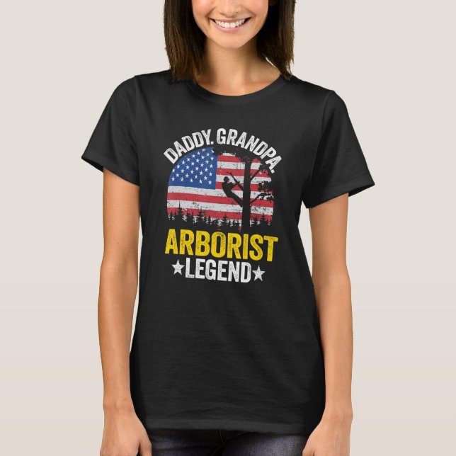 Camiseta Pai Vovô Arborista Legenda Americana Fla (Frente)