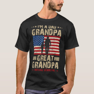 Camiseta Pai Vovô Excelente Vovô Nada Me Assusta