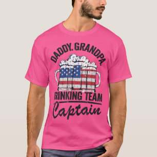 Camiseta Pai Vovô USA Equipe Bebendo Capitão Pai 4