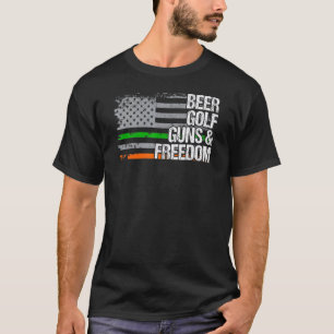 Camiseta Pai Vovô Veterano Irlandês Bandeira Americana Beer