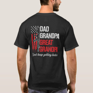 Camiseta Pai, vovô, vovô Excelente - Estou melhorando