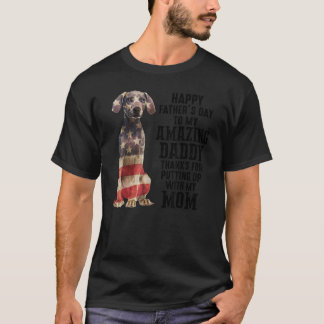 Camiseta Pai Weimaraner, Bandeira Dos Eua, Feliz Dia de os 
