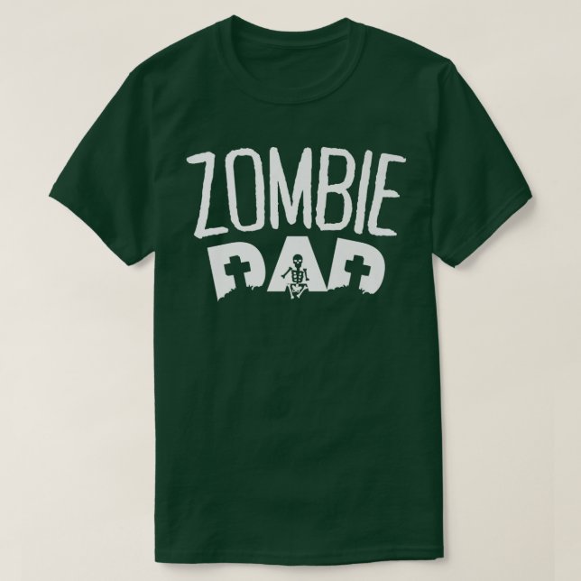 Camiseta Pai Zombie engraçado (Frente do Design)