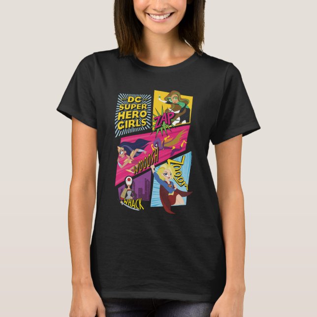 Camiseta Painéis de ação DC Super Hero Girls (Frente)