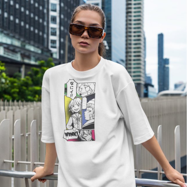 Camiseta Painéis de manga (Criador carregado)