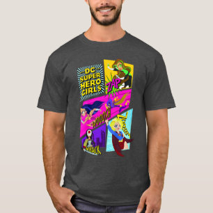 Camiseta Painéis de Quadrinhos das Super Heroínas da DC Com