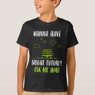Camiseta Painéis solares de energia solar Brilham Futuro En