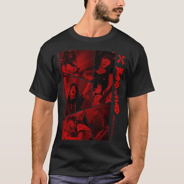 CAMISETA PAINEL DA BAND-MAID (VERMELHO) (Frente)