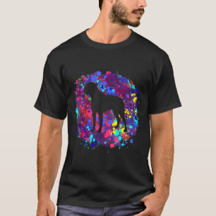 Camiseta Painel de Aquarela do Cachorro Boxer