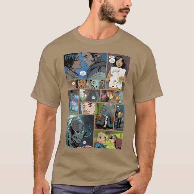 Camiseta Painel de Design de amigos da Saga Image Comics me (Frente)