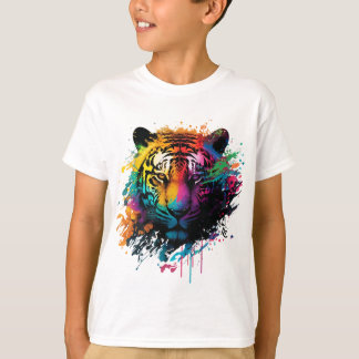 Camiseta Painel de Grafite de Tigre