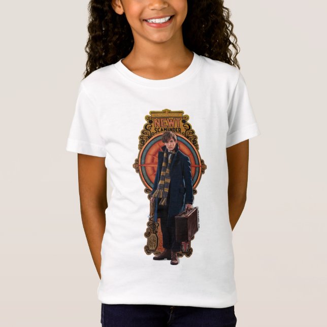 Camiseta Painel NEWT SCAMANDER™ Art Nouveau em pé (Frente)