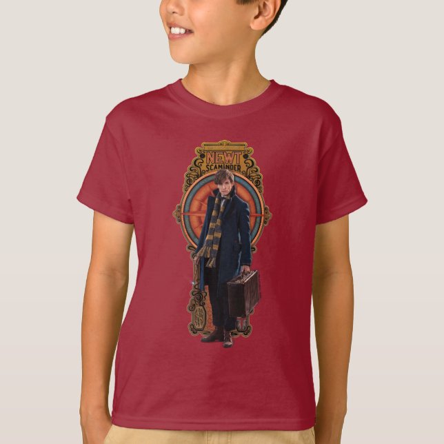 Camiseta Painel NEWT SCAMANDER™ Art Nouveau em pé (Frente)