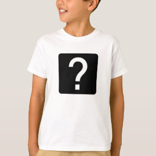 Camiseta Painel quadrado do ponto de interrogação