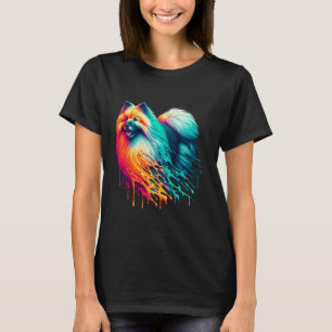 Camiseta Paint Art Keeshond Dog Keeshonden