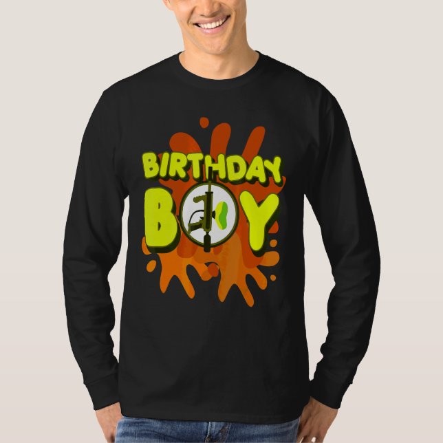 Camiseta Paint Birthday Boy Team Paintball (Frente)