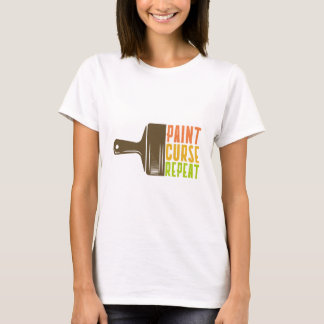 Camiseta Paint. Curse. Repeat. Funny DIY Painter T-Shirt
