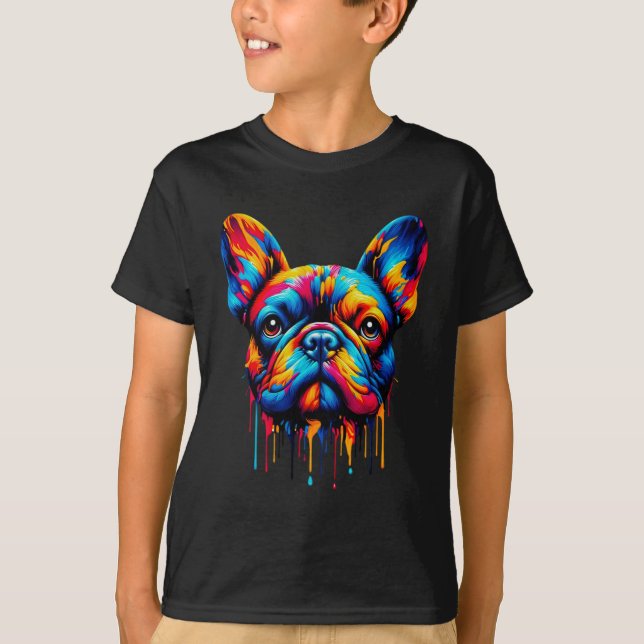 Camiseta Paint Drill French Bulldog (Frente)