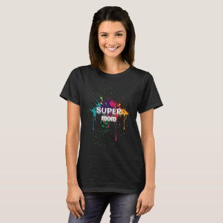 Camiseta Paint Splash Super-mãe T-shirt