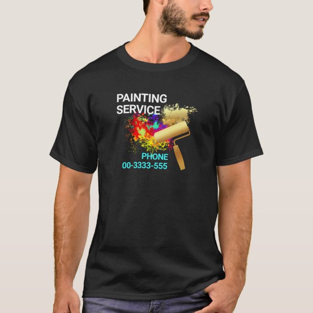 Camiseta Paint Splatter Dourado Pincel (Frente)