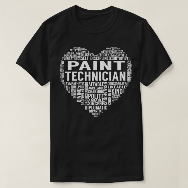 Camiseta Paint Technician Heart (Frente do Design)