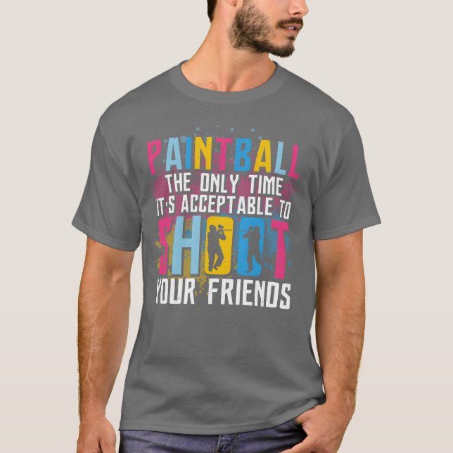 Camiseta Paintball Acetableo Shoot Friends Paintballer bo b (Frente)