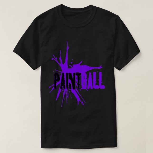 Camiseta Paintball neon purple blk (Frente do Design)