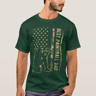 Camiseta Paintball Pai Camuflagem Bandeira Americana Presen