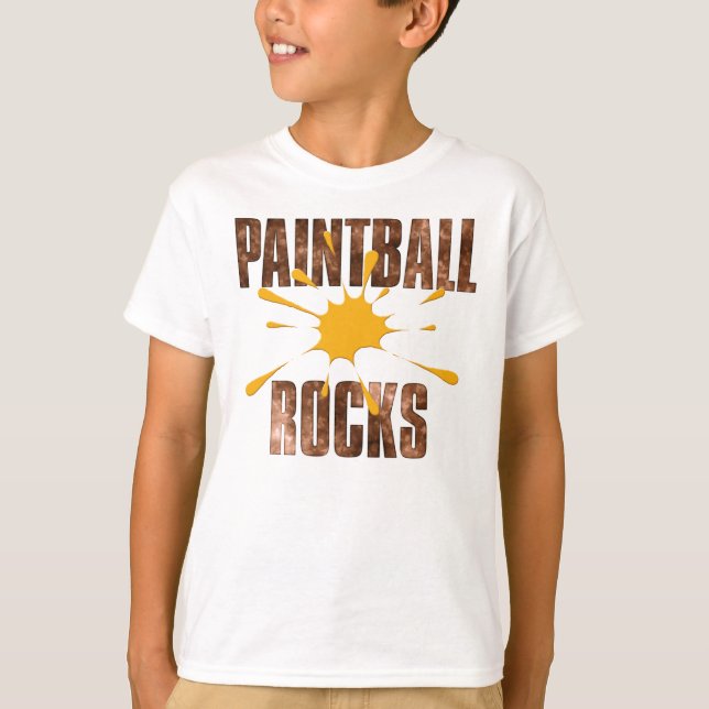 Camiseta Paintball Rocks (marrom) (Frente)