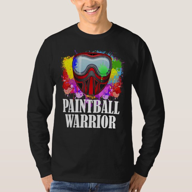 Camiseta Paintball Warrior Mask Squad Paintballer Air Gun S (Frente)